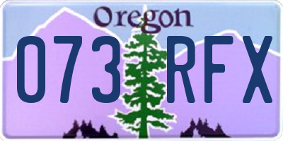 OR license plate 073RFX