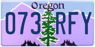 OR license plate 073RFY