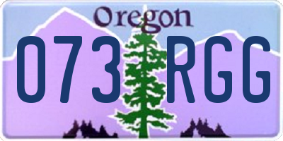 OR license plate 073RGG