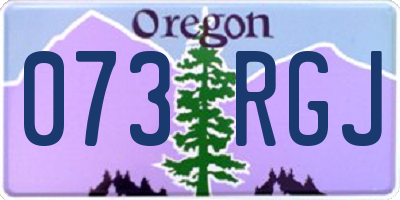 OR license plate 073RGJ