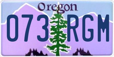 OR license plate 073RGM