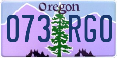 OR license plate 073RGO