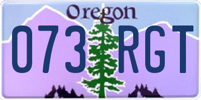 OR license plate 073RGT