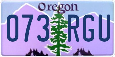 OR license plate 073RGU