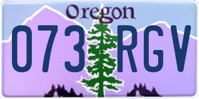 OR license plate 073RGV