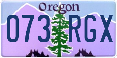 OR license plate 073RGX