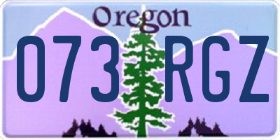 OR license plate 073RGZ