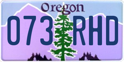 OR license plate 073RHD