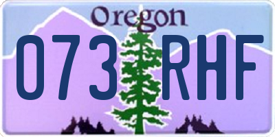 OR license plate 073RHF