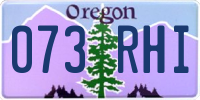 OR license plate 073RHI