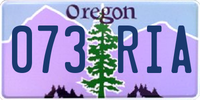 OR license plate 073RIA