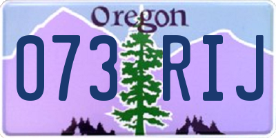 OR license plate 073RIJ