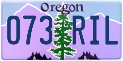 OR license plate 073RIL