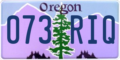 OR license plate 073RIQ