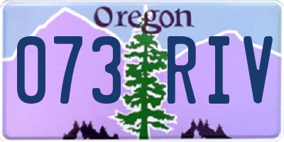 OR license plate 073RIV