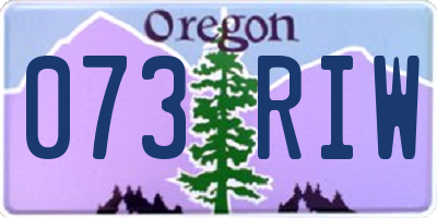 OR license plate 073RIW