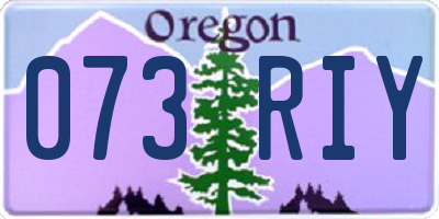 OR license plate 073RIY