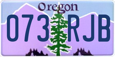 OR license plate 073RJB
