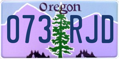 OR license plate 073RJD