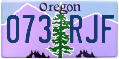 OR license plate 073RJF