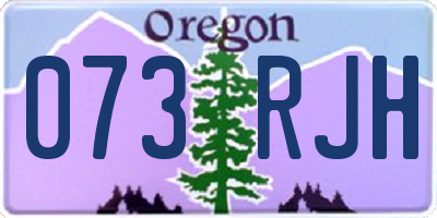 OR license plate 073RJH