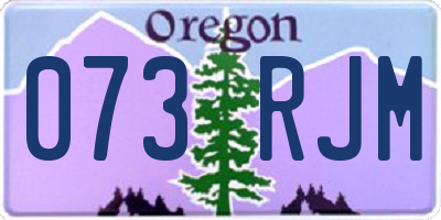 OR license plate 073RJM