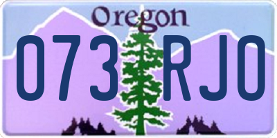 OR license plate 073RJO