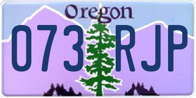 OR license plate 073RJP