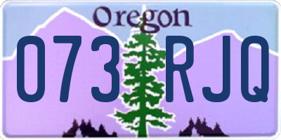 OR license plate 073RJQ
