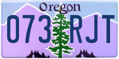 OR license plate 073RJT