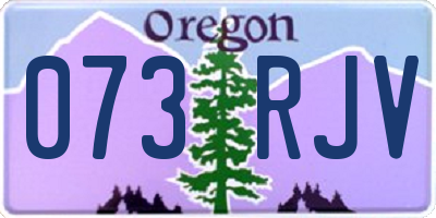 OR license plate 073RJV
