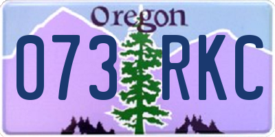 OR license plate 073RKC