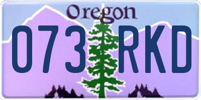 OR license plate 073RKD
