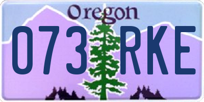 OR license plate 073RKE