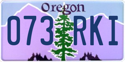 OR license plate 073RKI