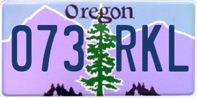 OR license plate 073RKL