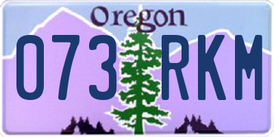 OR license plate 073RKM