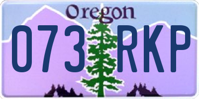 OR license plate 073RKP