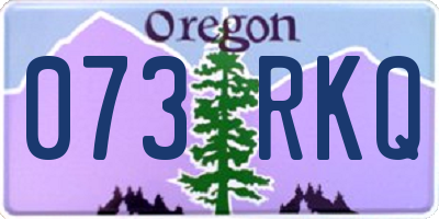 OR license plate 073RKQ