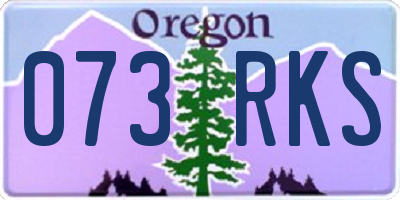 OR license plate 073RKS