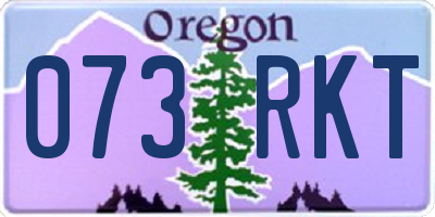 OR license plate 073RKT