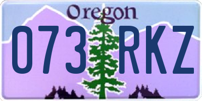 OR license plate 073RKZ