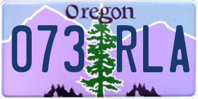 OR license plate 073RLA