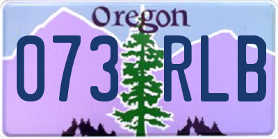 OR license plate 073RLB