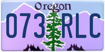 OR license plate 073RLC