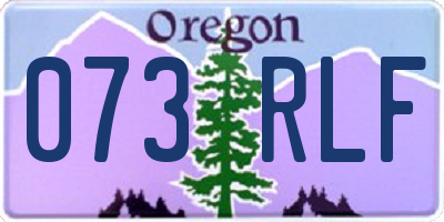 OR license plate 073RLF