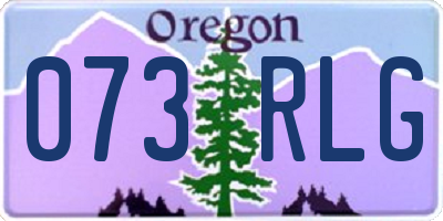 OR license plate 073RLG