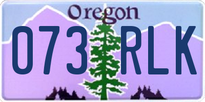 OR license plate 073RLK