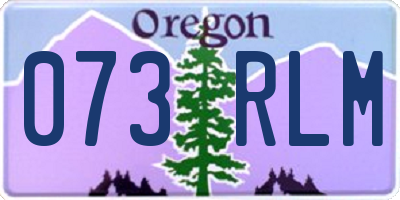 OR license plate 073RLM