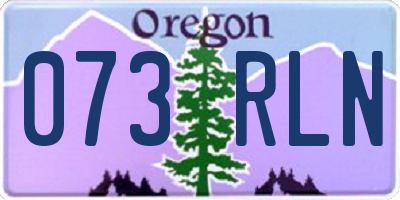 OR license plate 073RLN